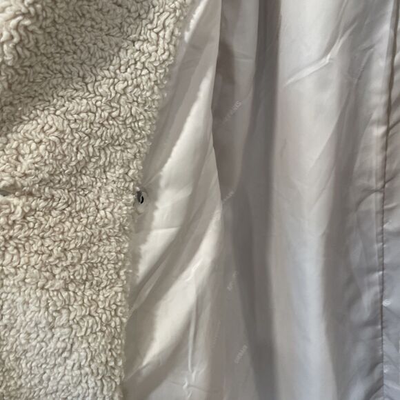 Apparis Anoushka Faux Fur Double-Breasted Long Teddy Coat XS Small Beige Cream - Picture 7 of 9